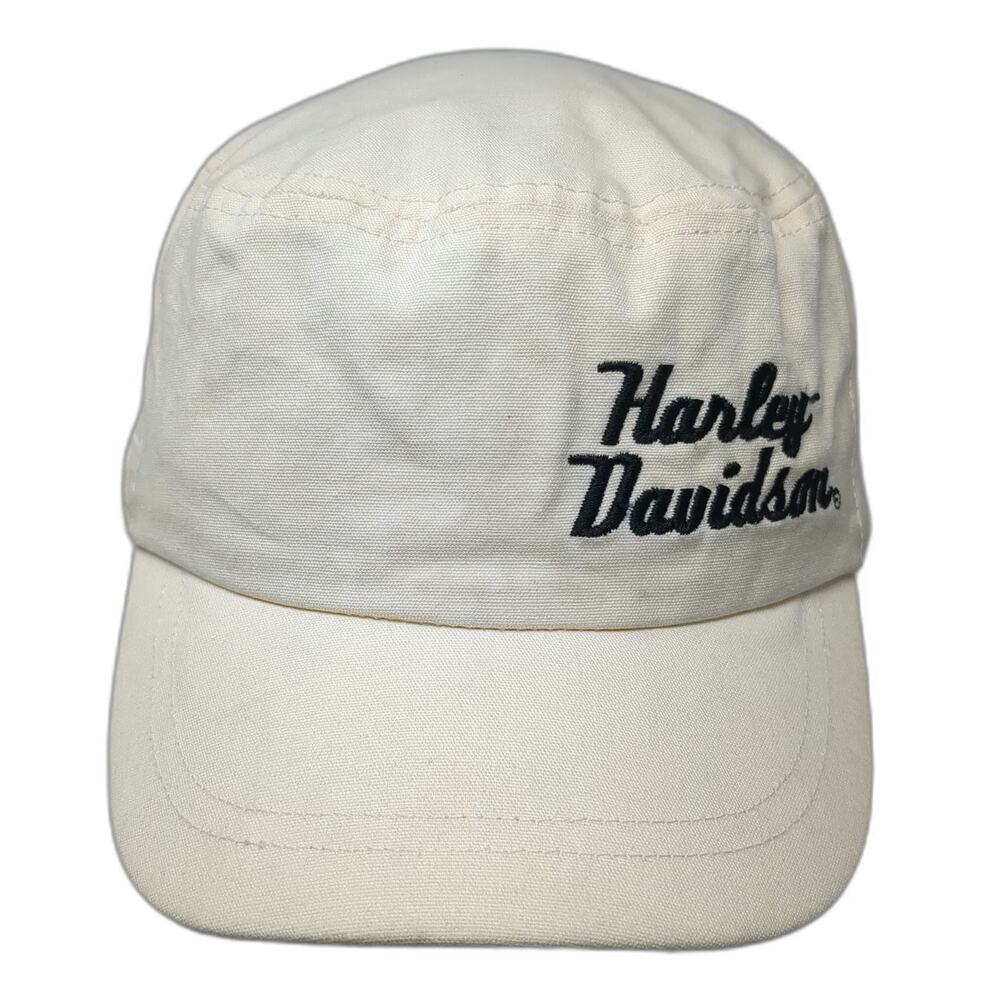 Harley-Davidson Army Cap Beige One Size Cotton Slideback Embroidered Logo Hat